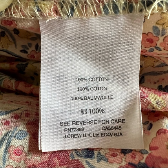 J. Crew Liberty Fabric 100% Cotton Floral Button Down Shirt 6 - Picture 7 of 7